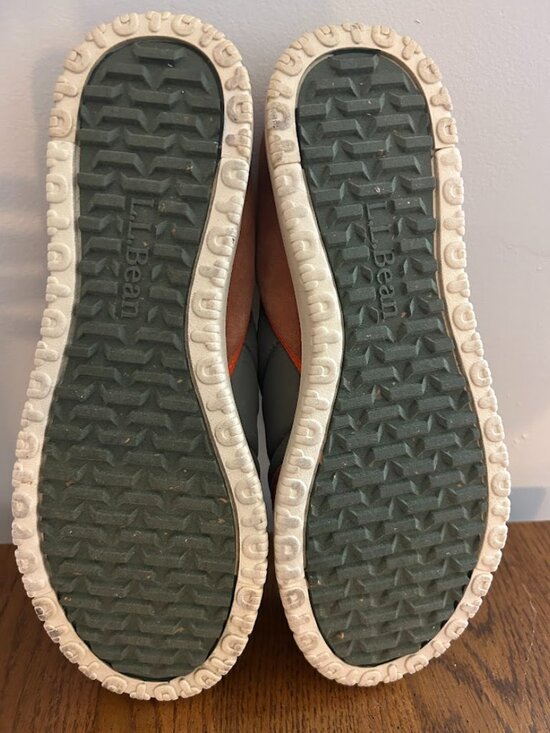 L.L. Bean Mountain Classic Quilted Slides - Size 11 - Charcoal/Orange main image 4